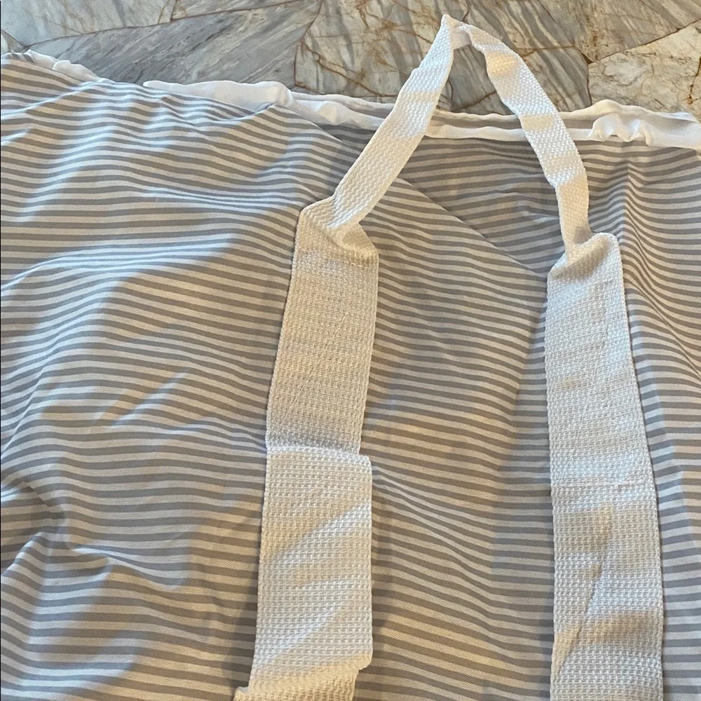 Mainstays Gray and White Striped Duvet Cover